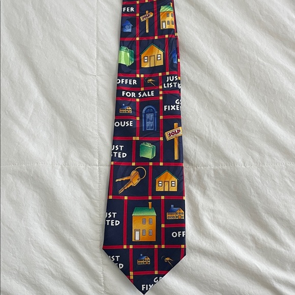 Colorful Real Estate Themed Tie - Picture 1 of 4